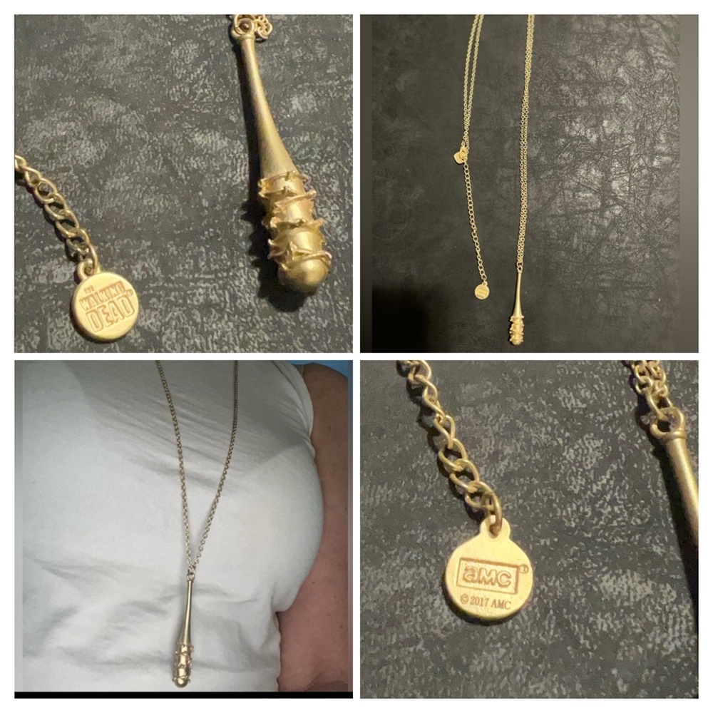 *RARE* WALKING DEAD NEGAN "LUCILLE" BAT NECKLACE Official Merchandise AMC TV